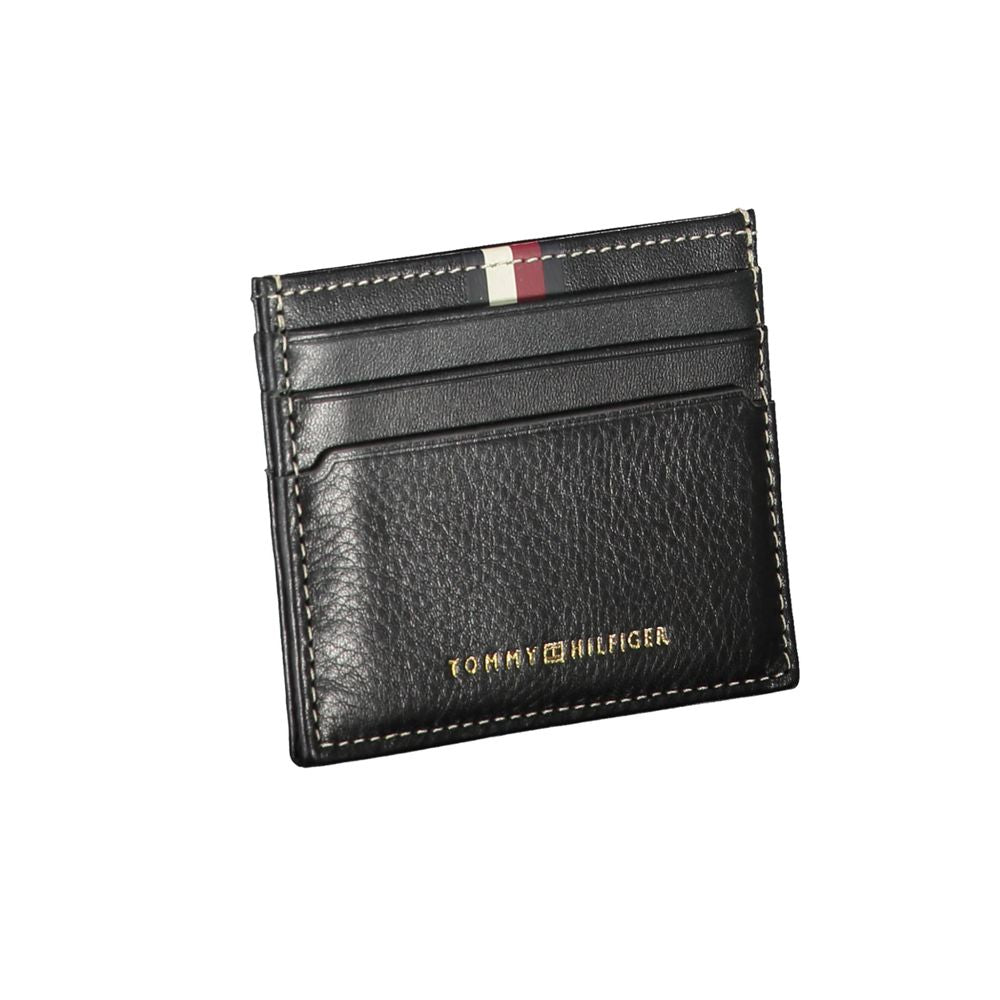 Tommy Hilfiger Black Leather Men Wallet Tommy Hilfiger Dark Slate Gray