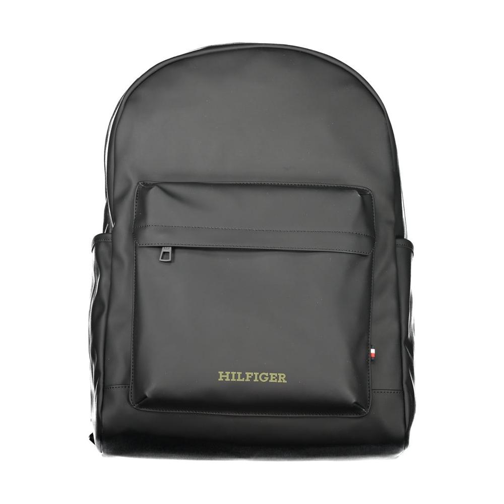 Tommy Hilfiger Black Polyester Backpack Tommy Hilfiger Dim Gray