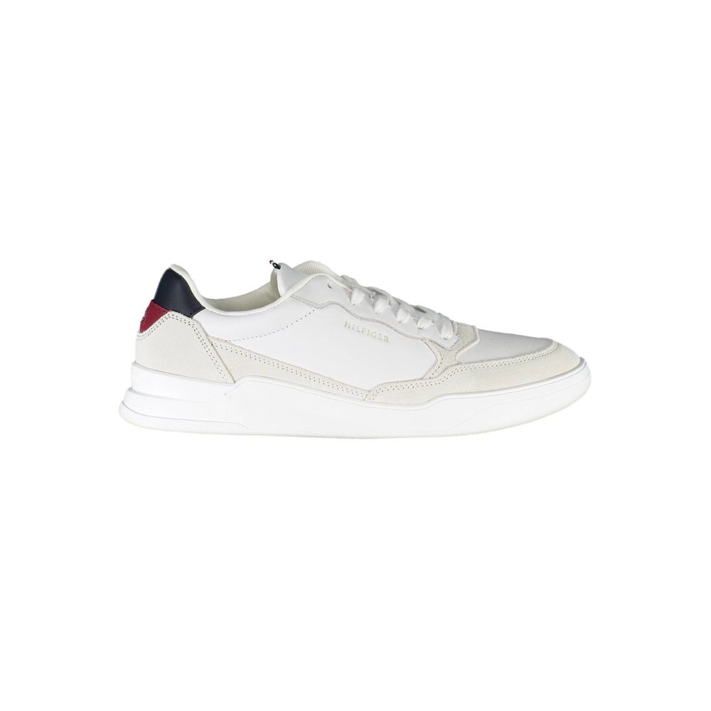 Tommy Hilfiger White Leather Men Sneaker Tommy Hilfiger Lavender