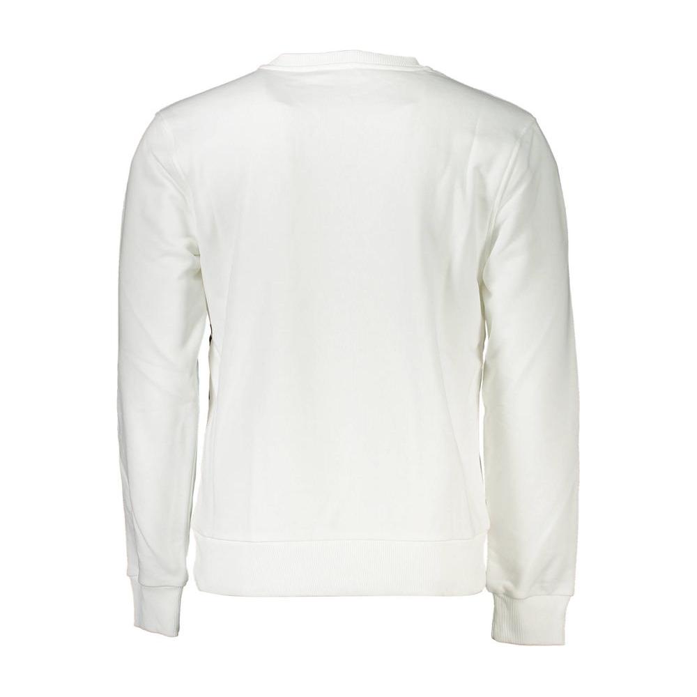 Cavalli Class White Cotton Men Sweater Cavalli Class Beige