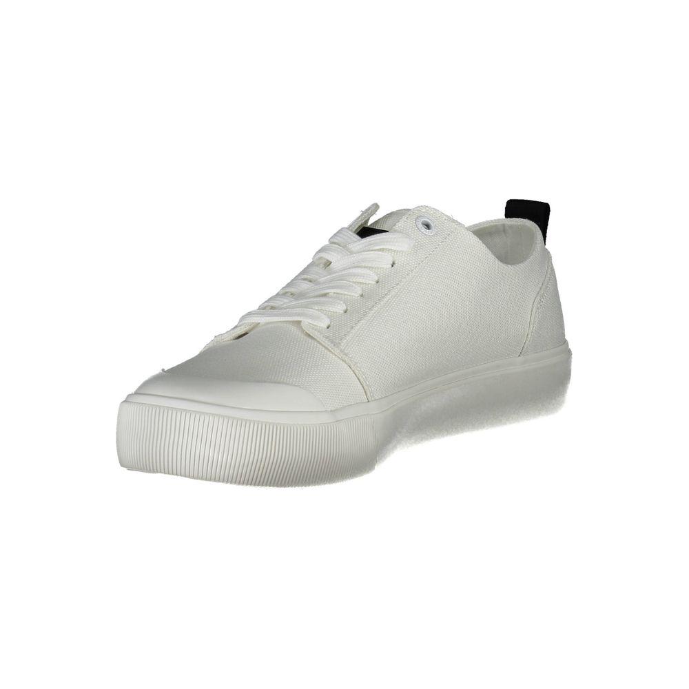 Calvin Klein White Cotton Men Sneaker Calvin Klein Gray
