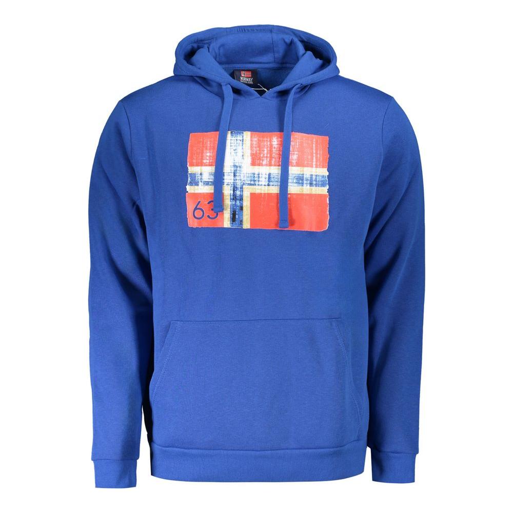 Norway 1963 Blue Cotton Men Sweater Norway 1963 Steel Blue