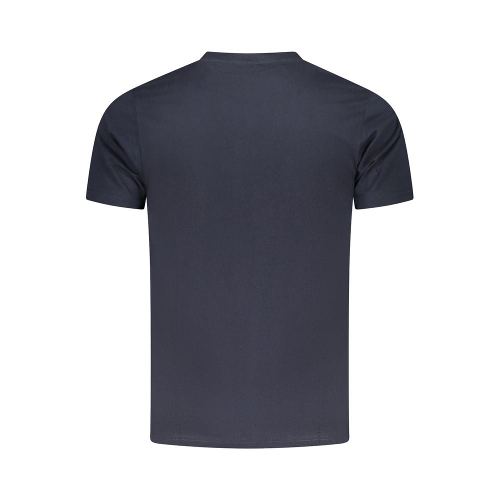 Cavalli Class Blue Cotton Men T-Shirt Cavalli Class Dark Slate Gray