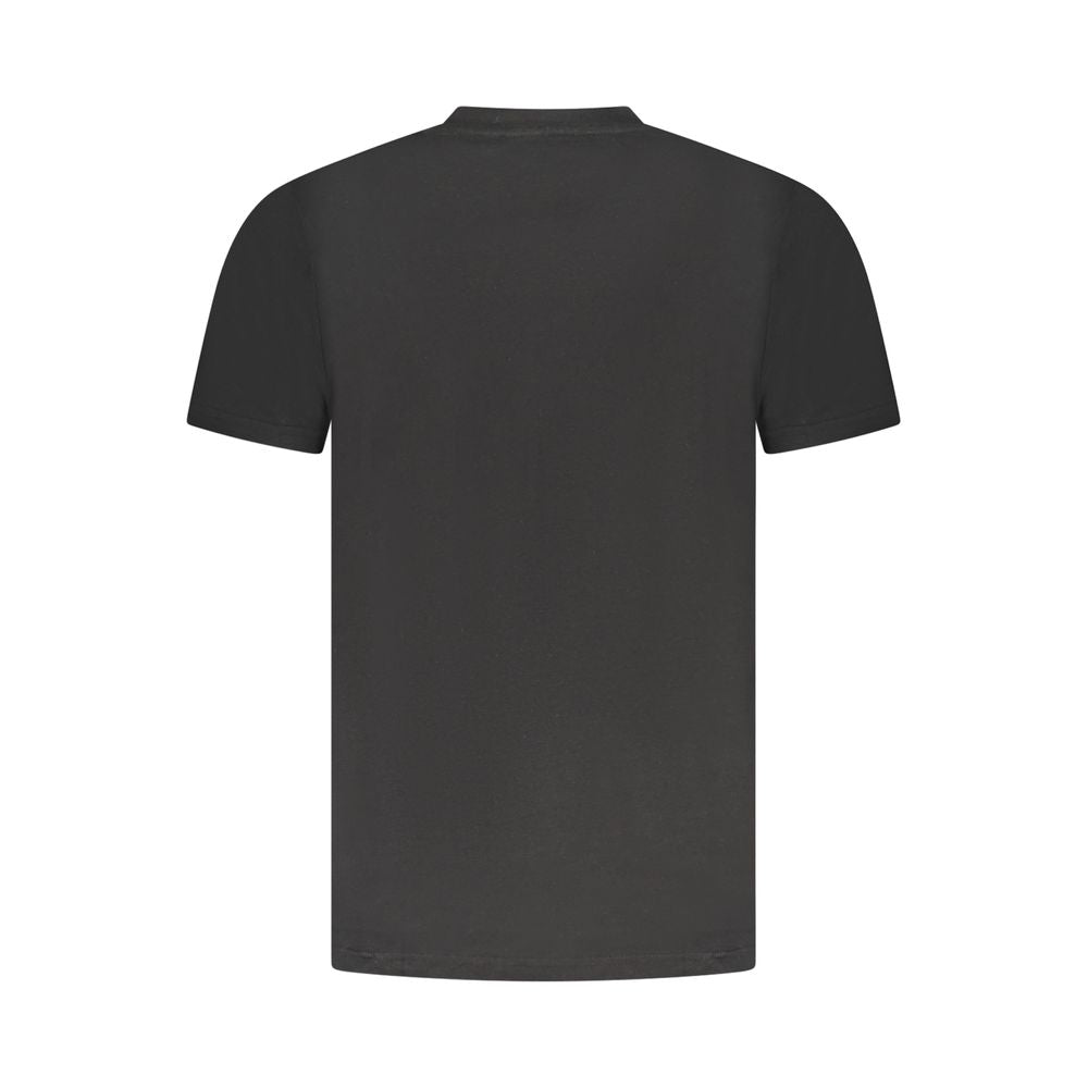 Cavalli Class Black Cotton Men T-Shirt Cavalli Class Dark Slate Gray