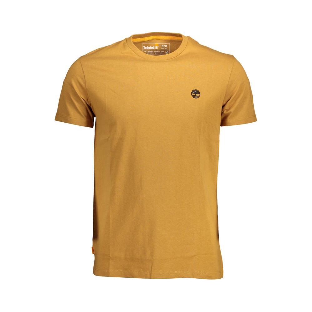 Timberland Brown Cotton Men TShirt Timberland Goldenrod