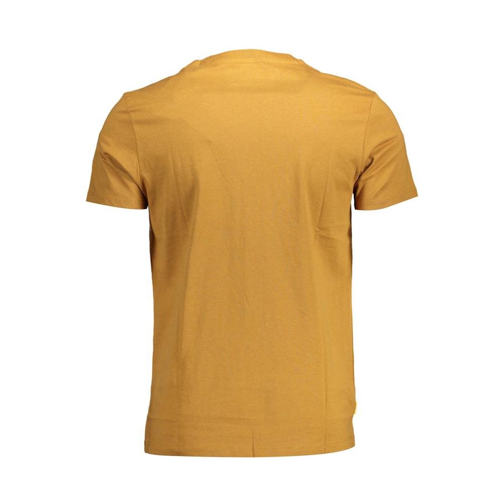 Timberland Brown Cotton Men TShirt Timberland Goldenrod