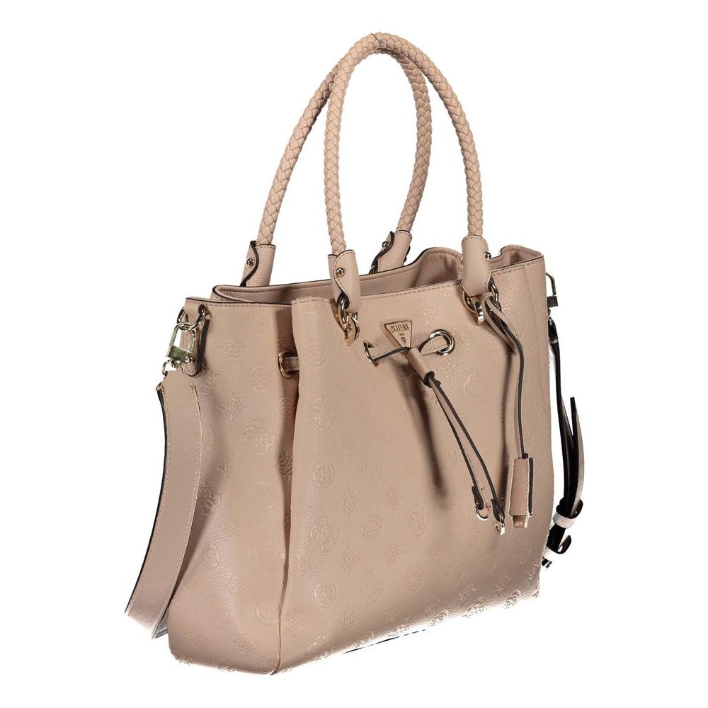 Guess Jeans Pink Polyethylene Women Handbag Guess Jeans Rosy Brown