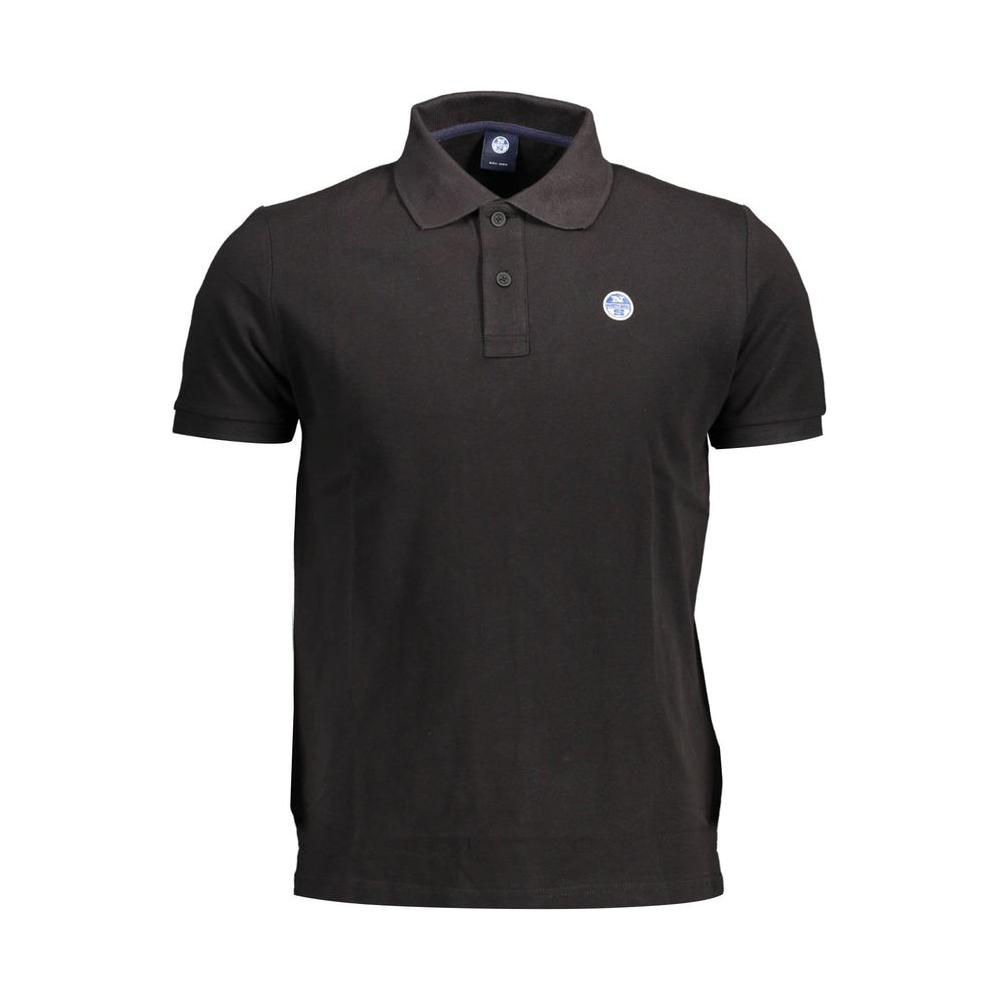 North Sails Black Cotton Men Polo Shirt North Sails Dark Slate Gray
