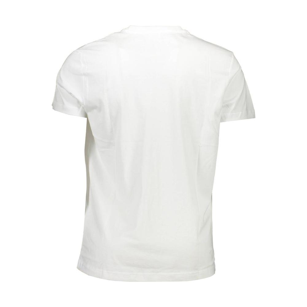 Diesel White Cotton Men T-Shirt Diesel Beige