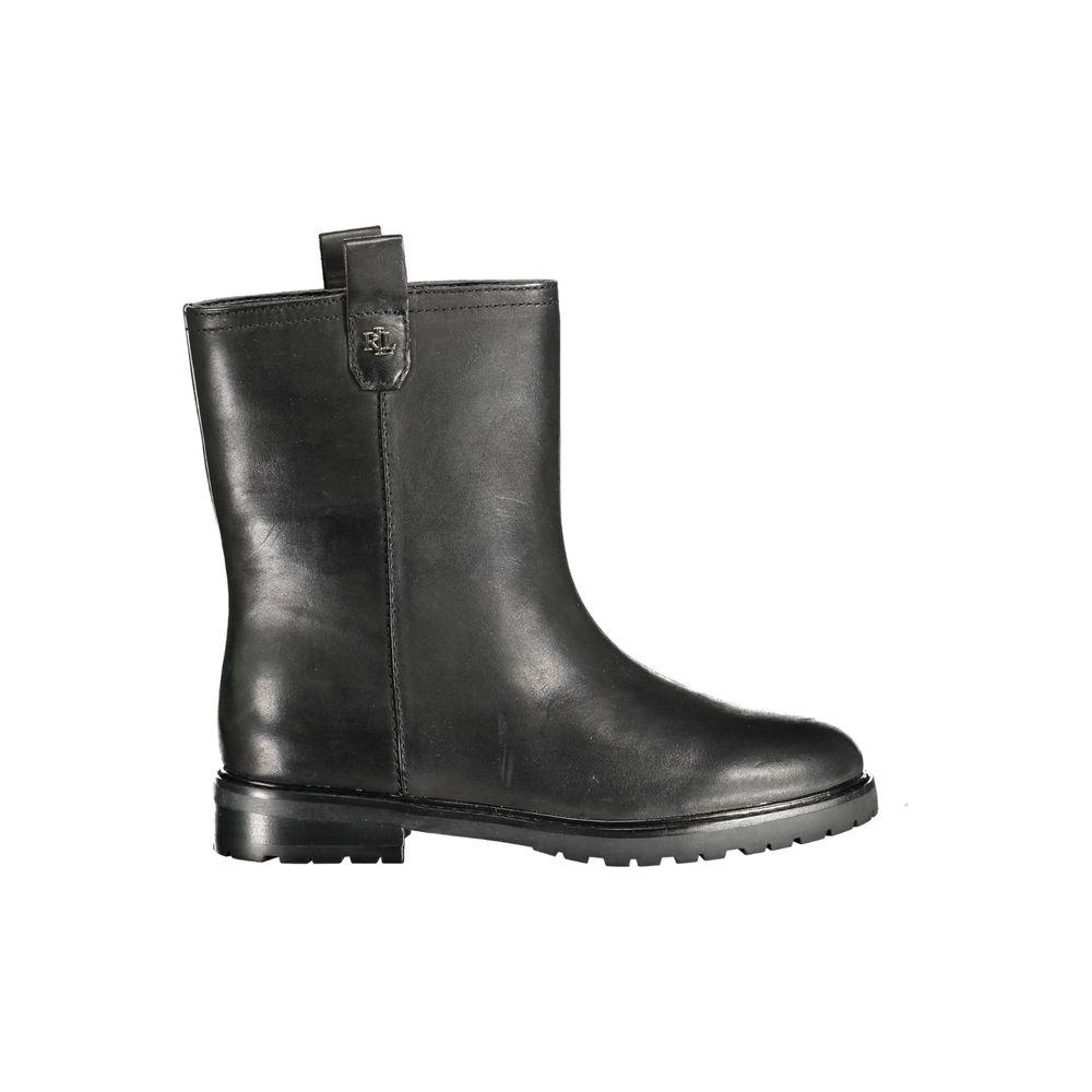 Ralph Lauren Black Polyester Boot Ralph Lauren Dark Slate Gray