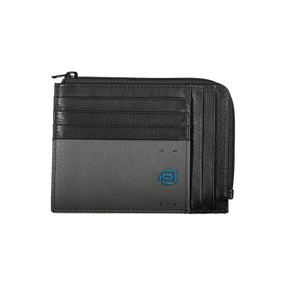 Piquadro "Black Leather Men Wallet" Piquadro Dark Slate Gray