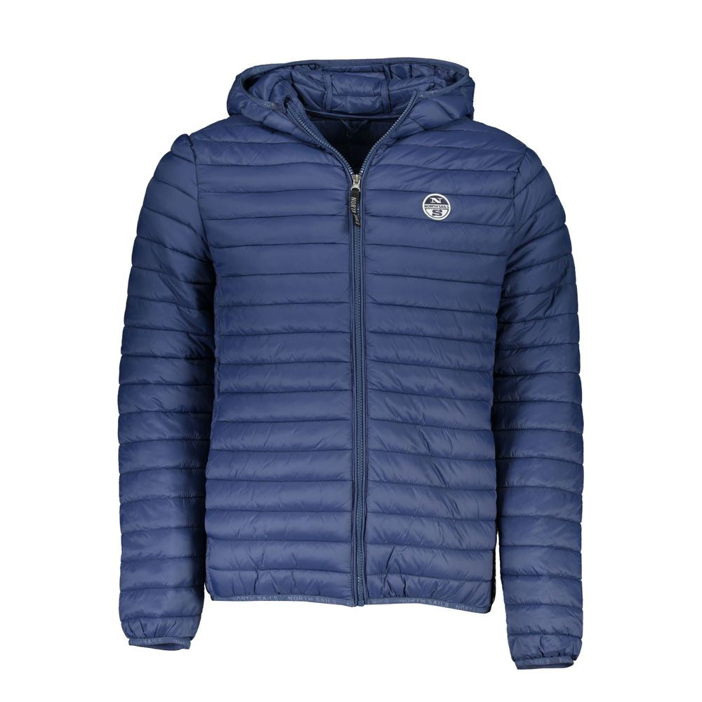 North Sails Blue Polyamide Men Jacket North Sails Dark Slate Blue