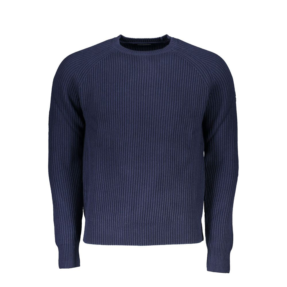 North Sails Blue Cotton Men Sweater North Sails Dark Slate Gray
