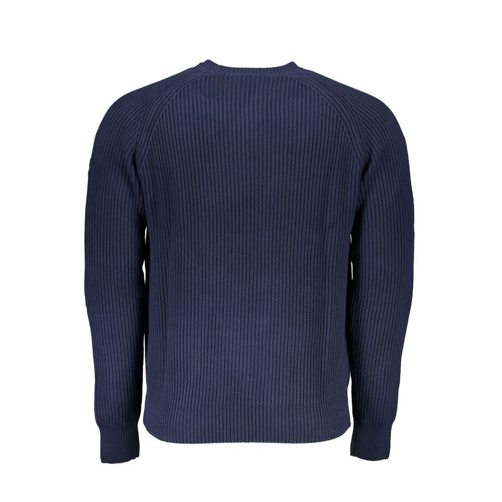 North Sails Blue Cotton Men Sweater North Sails Dark Slate Gray