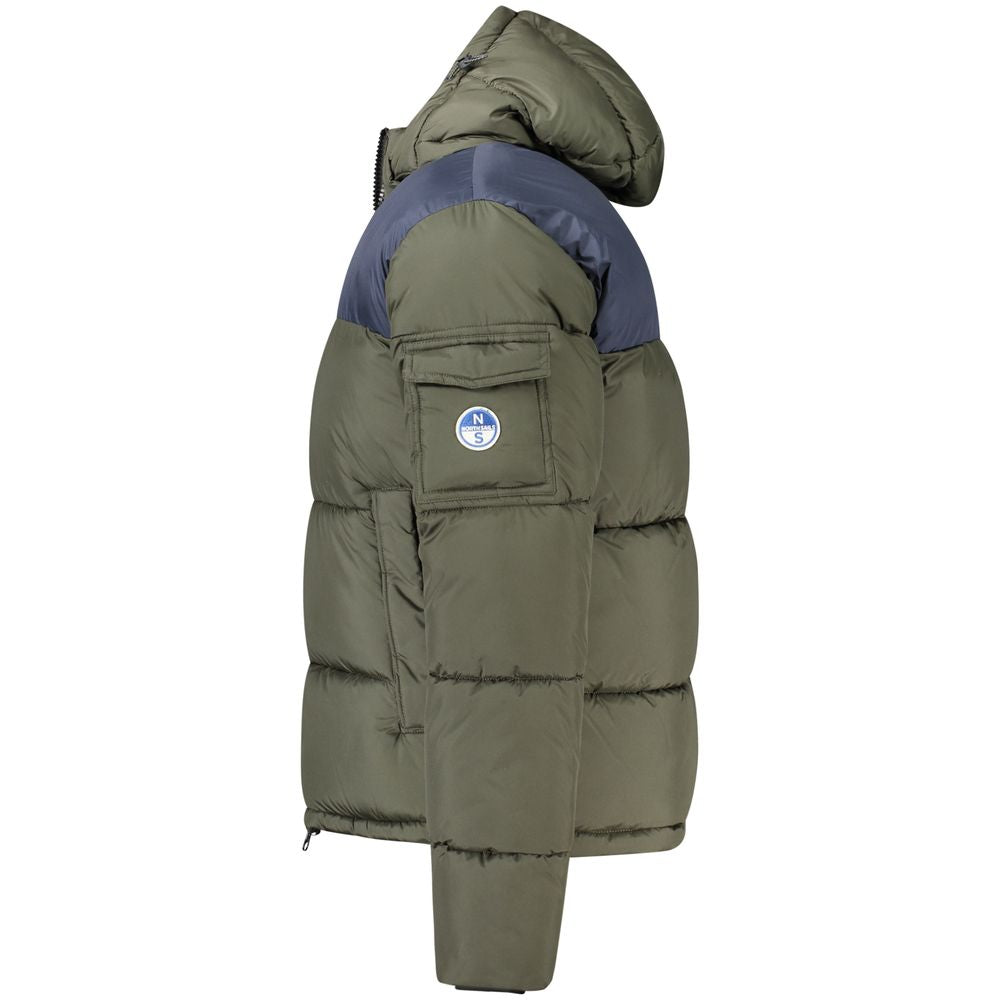 North Sails Green Polyester Men Jacket North Sails Dim Gray