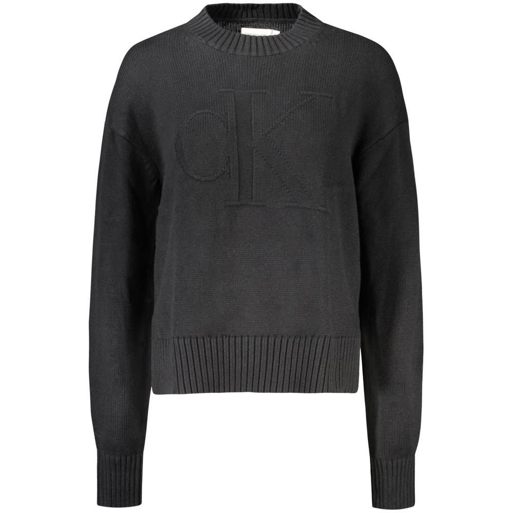 Calvin Klein Black Cotton Women Sweater Calvin Klein Dark Slate Gray