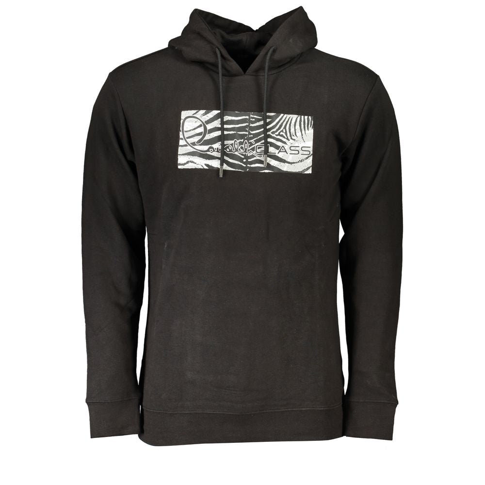 Cavalli Class Black Cotton Men Sweater Cavalli Class Dark Slate Gray