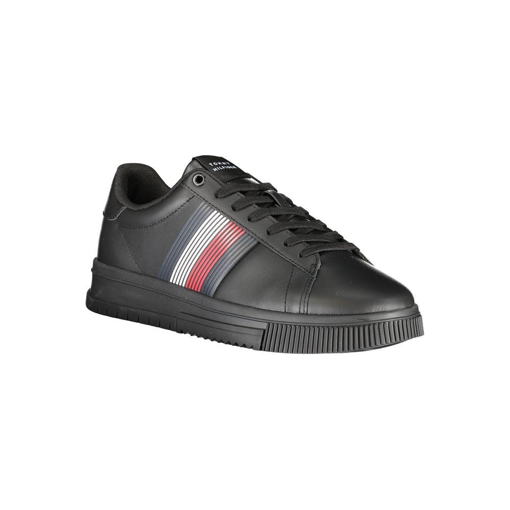 Tommy Hilfiger Black Polyester Sneaker Tommy Hilfiger Dark Slate Gray