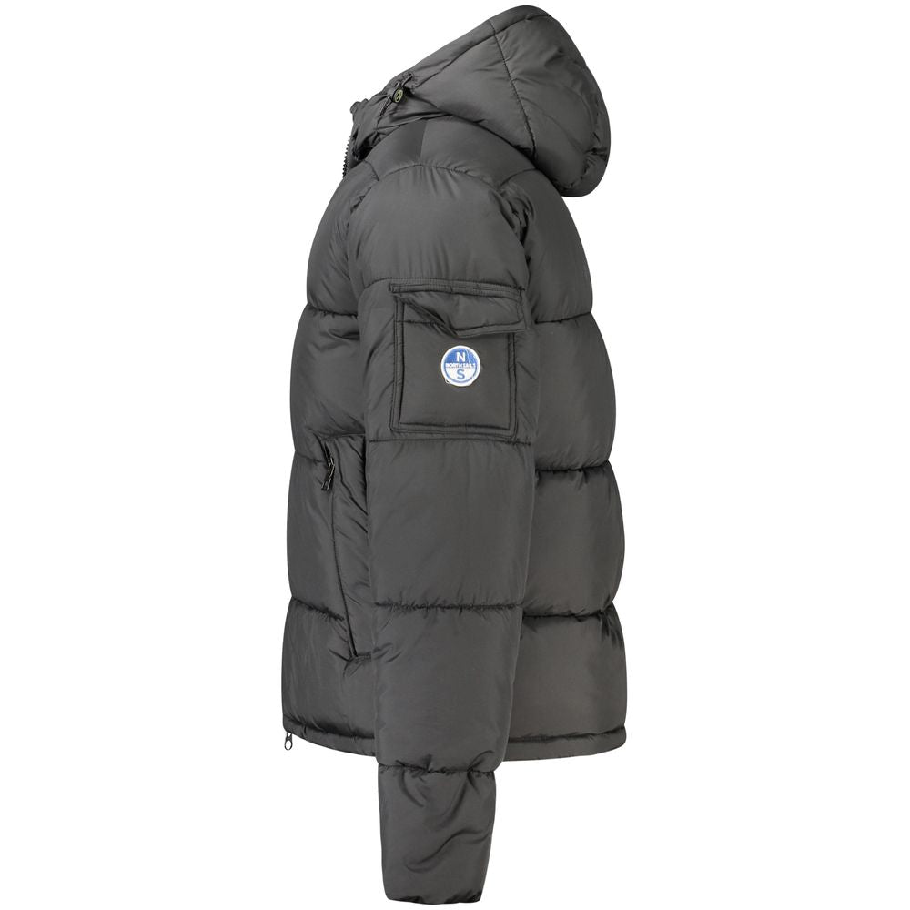 North Sails Black Polyester Men Jacket North Sails Dark Slate Gray