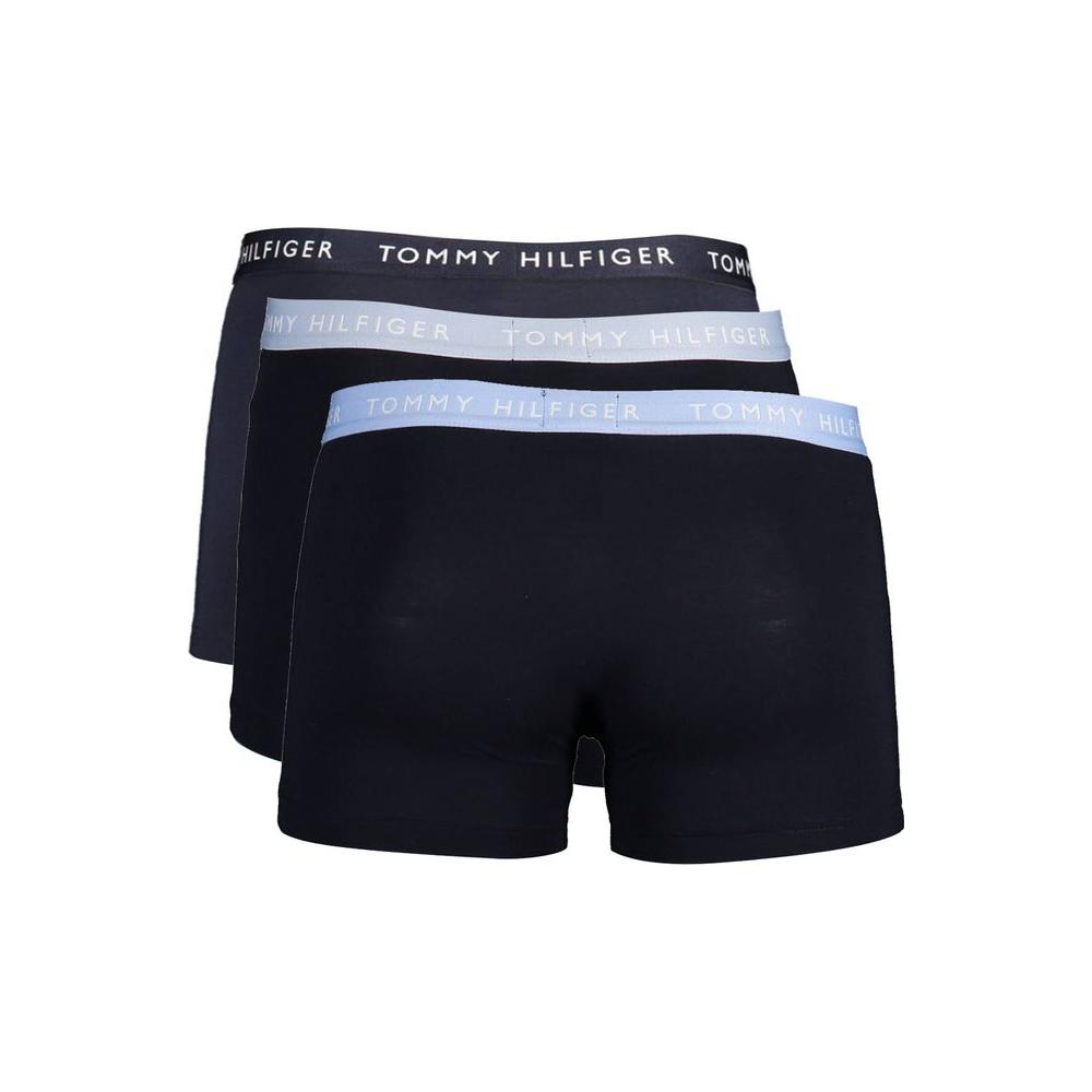 Tommy Hilfiger Black Cotton Men Trunk Tommy Hilfiger Black