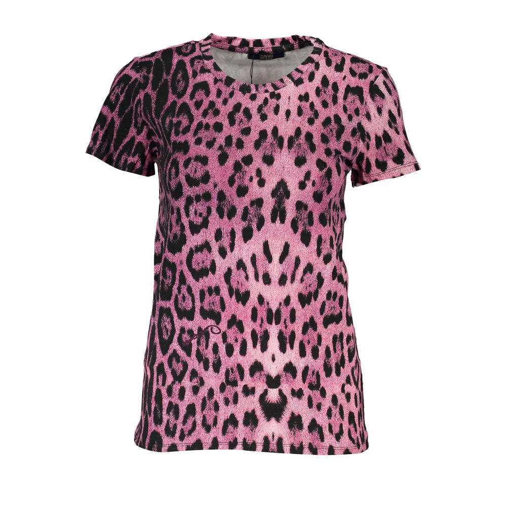 Cavalli Class Pink Cotton Tops & T-Shirt Cavalli Class Rosy Brown