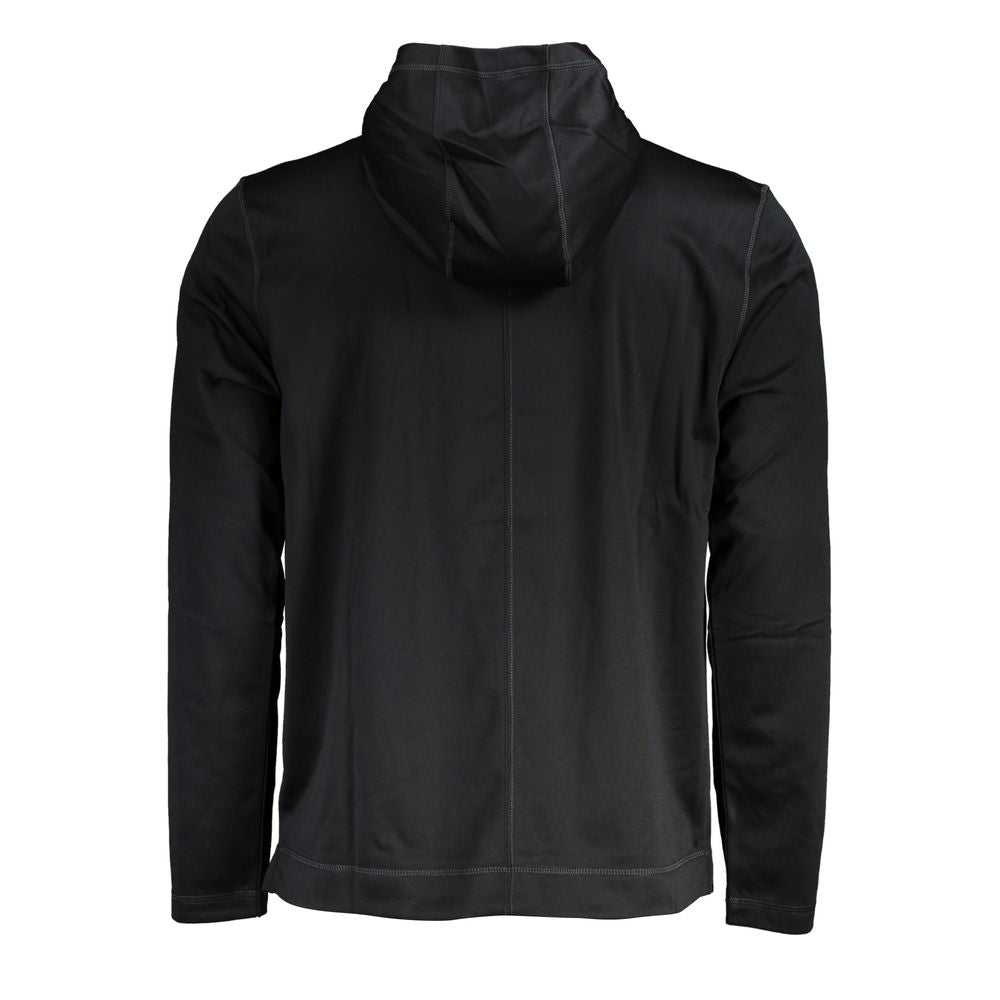 Calvin Klein Sleek Black Hooded Sweatshirt with Logo Print Calvin Klein Black