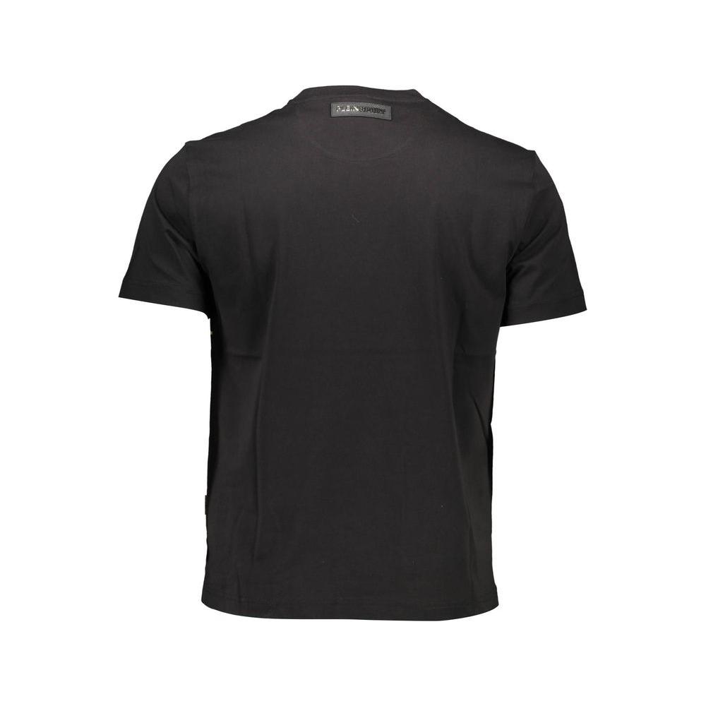 Plein Sport Black Cotton Men T-Shirt Plein Sport Dark Slate Gray