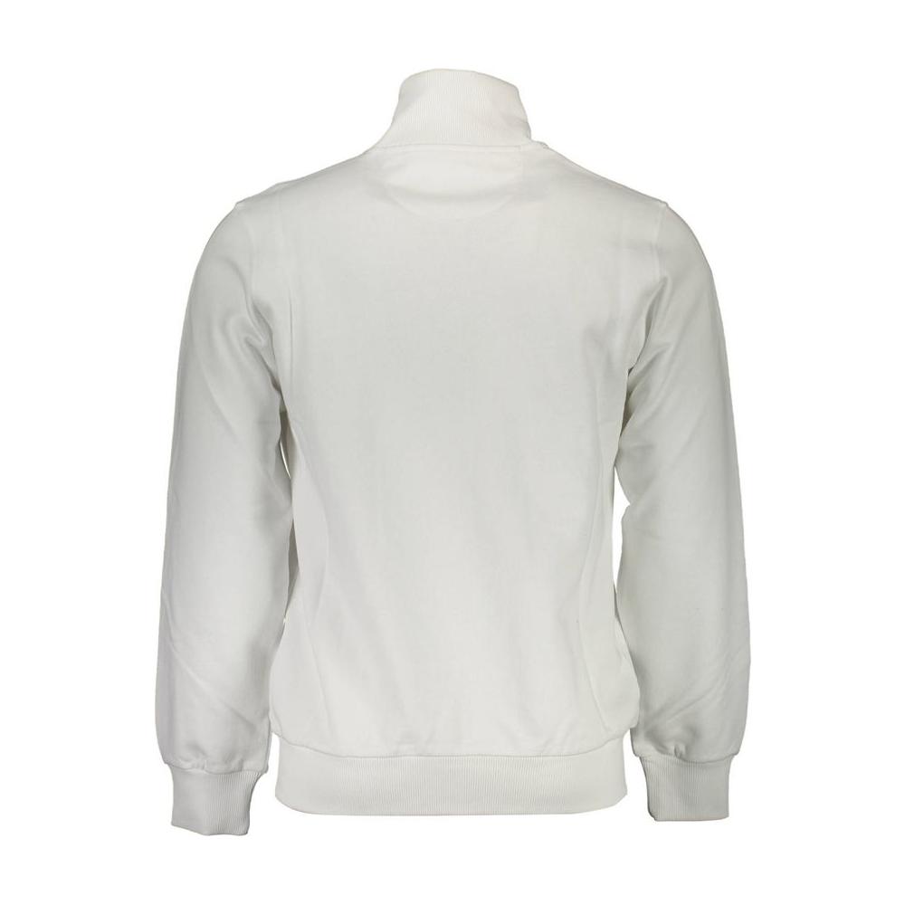 La Martina White Cotton Men Sweater La Martina Light Gray