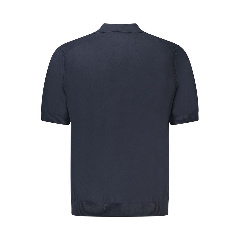 Hugo Boss Blue Cotton Sweater Hugo Boss Dark Slate Gray