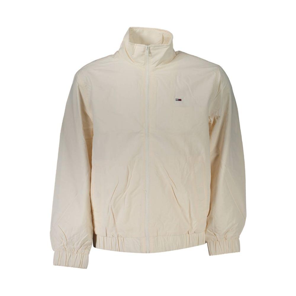 Tommy Hilfiger White Polyamide Men Jacket Tommy Hilfiger Gray