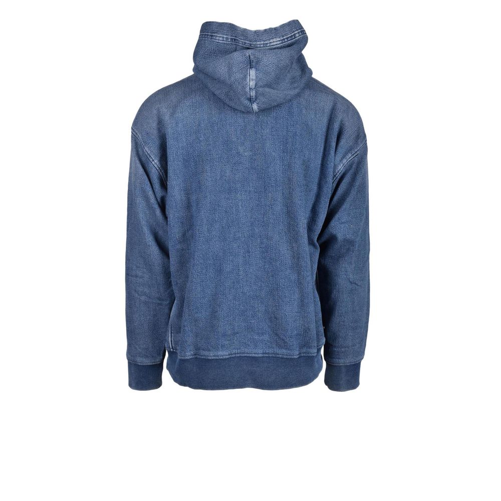 Diesel Blue Cotton Sweater Diesel Dark Slate Blue