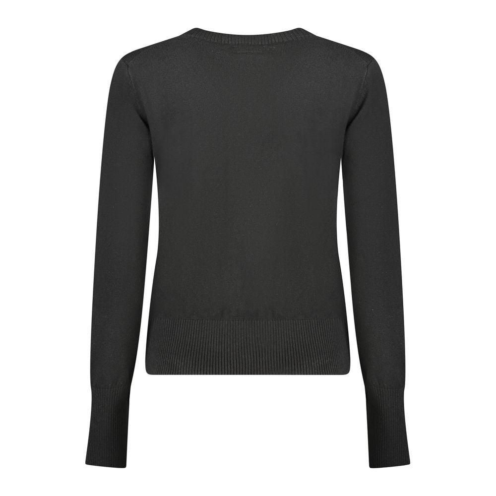 Guess Jeans Black Polyester Women Sweater Guess Jeans Dark Slate Gray