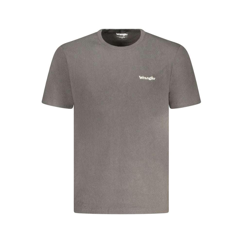Wrangler Black Cotton T-Shirt Wrangler Dim Gray