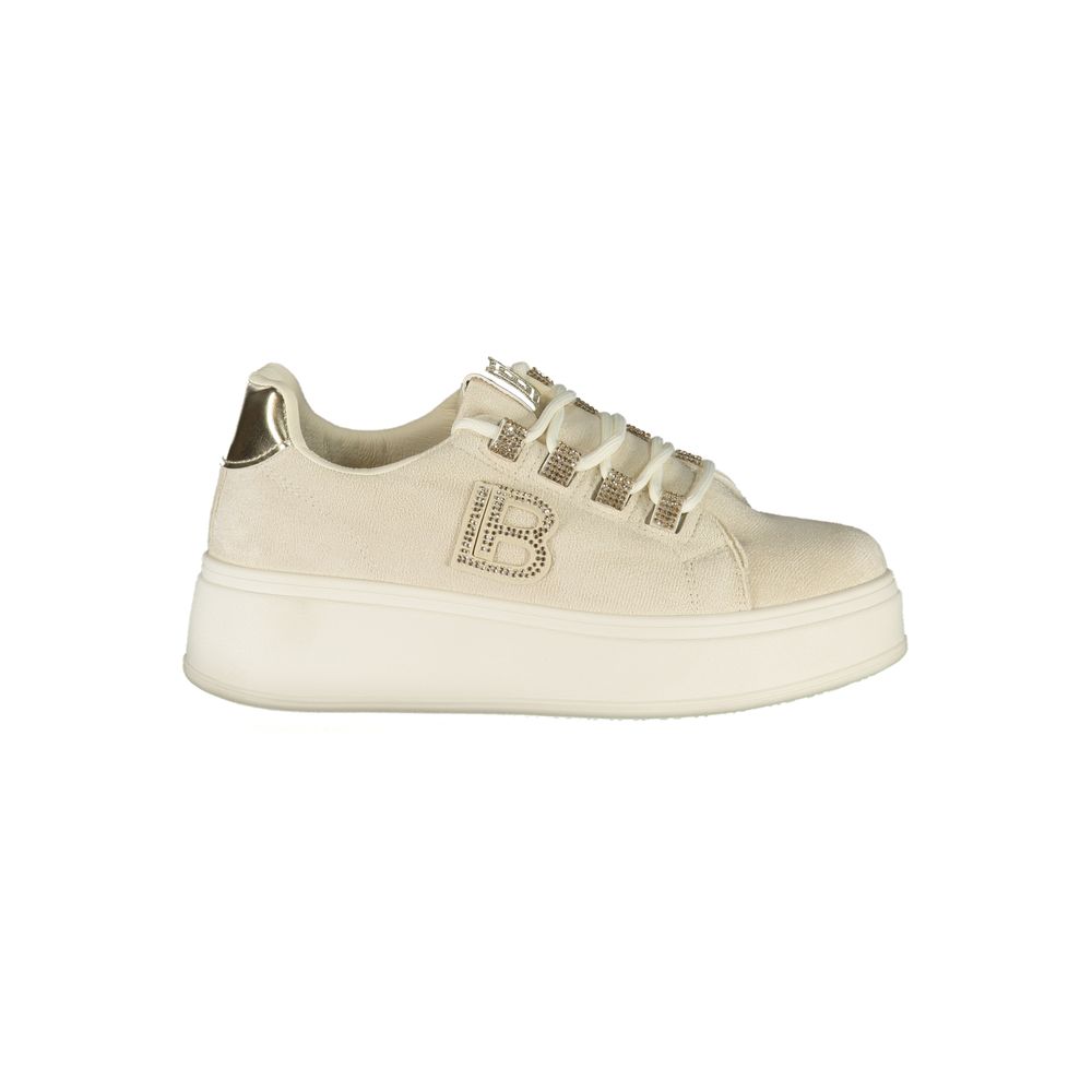 Laura Biagiotti Beige Polyester Women Sneaker Laura Biagiotti Light Gray