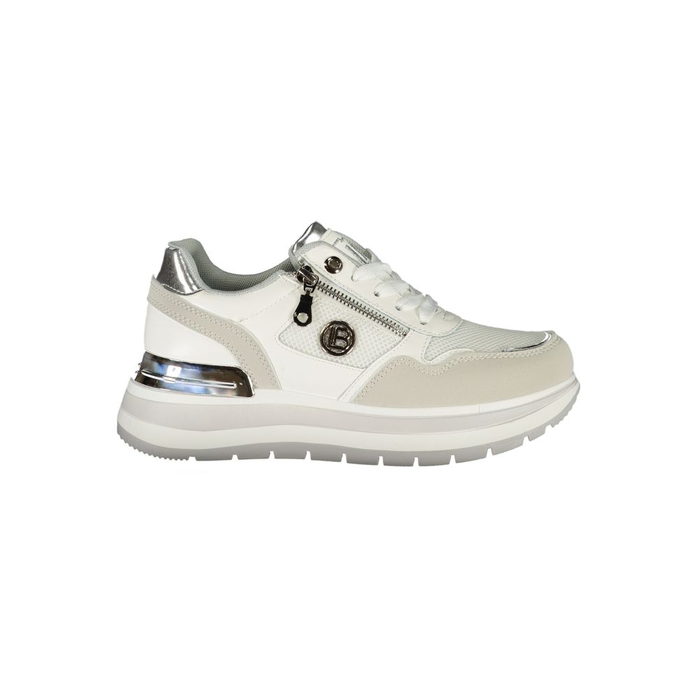 Laura Biagiotti White Polyester Women Sneaker Laura Biagiotti Light Gray