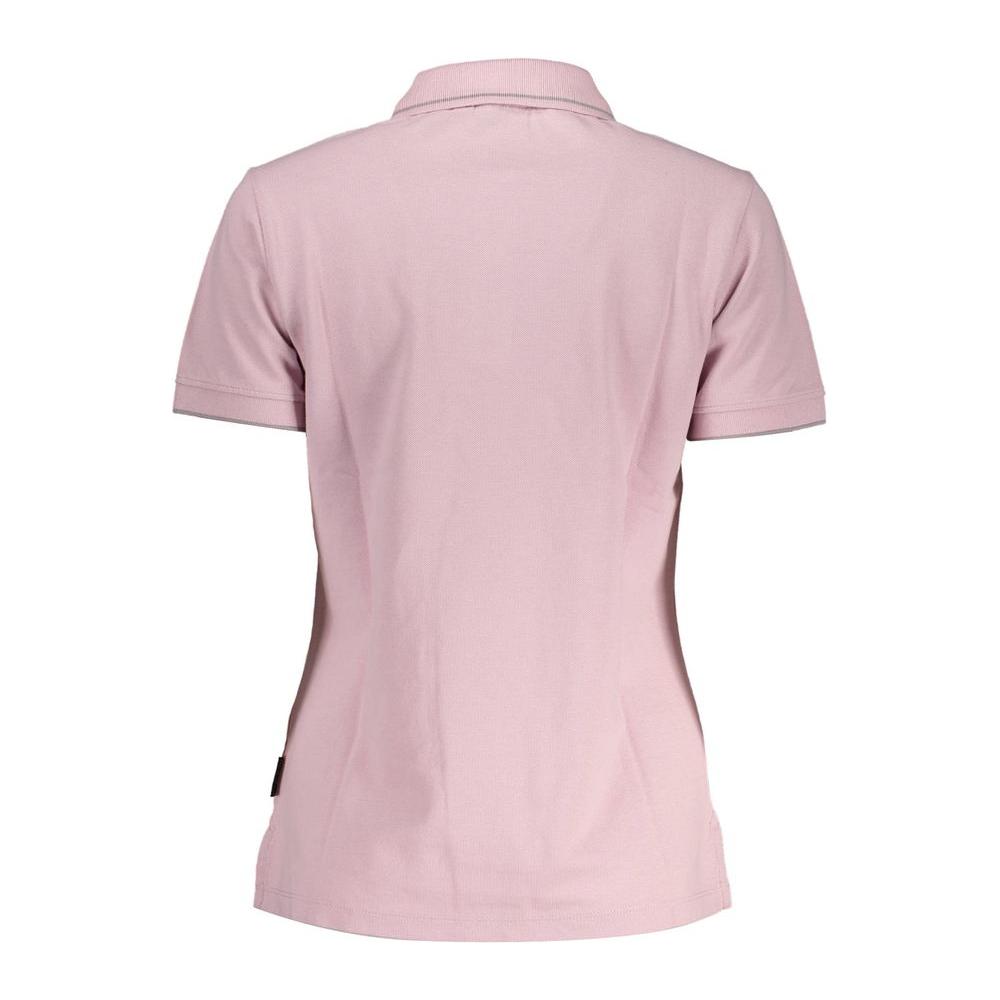 Napapijri Pink Cotton Women Polo Shirt Napapijri Thistle