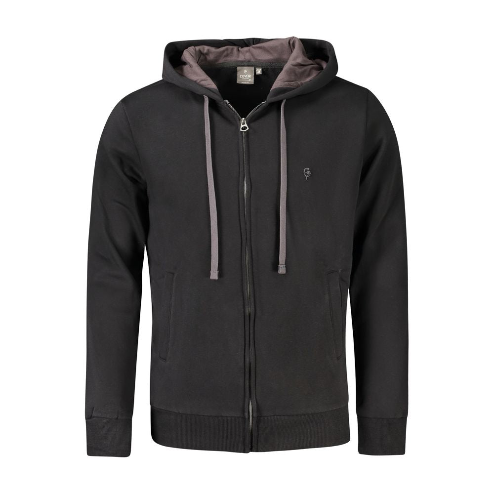 Coveri Moving Black Cotton Men Sweater Coveri Moving Dark Slate Gray