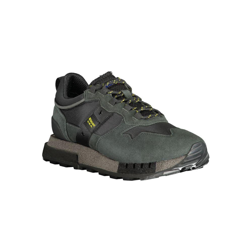 Blauer Black Polyethylene Men Sneaker Blauer Dark Slate Gray
