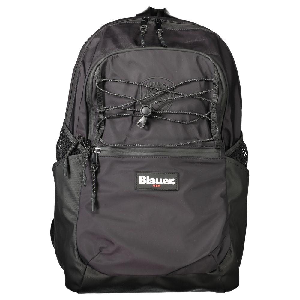 Blauer Black Polyester Men Backpack Blauer Dark Slate Gray