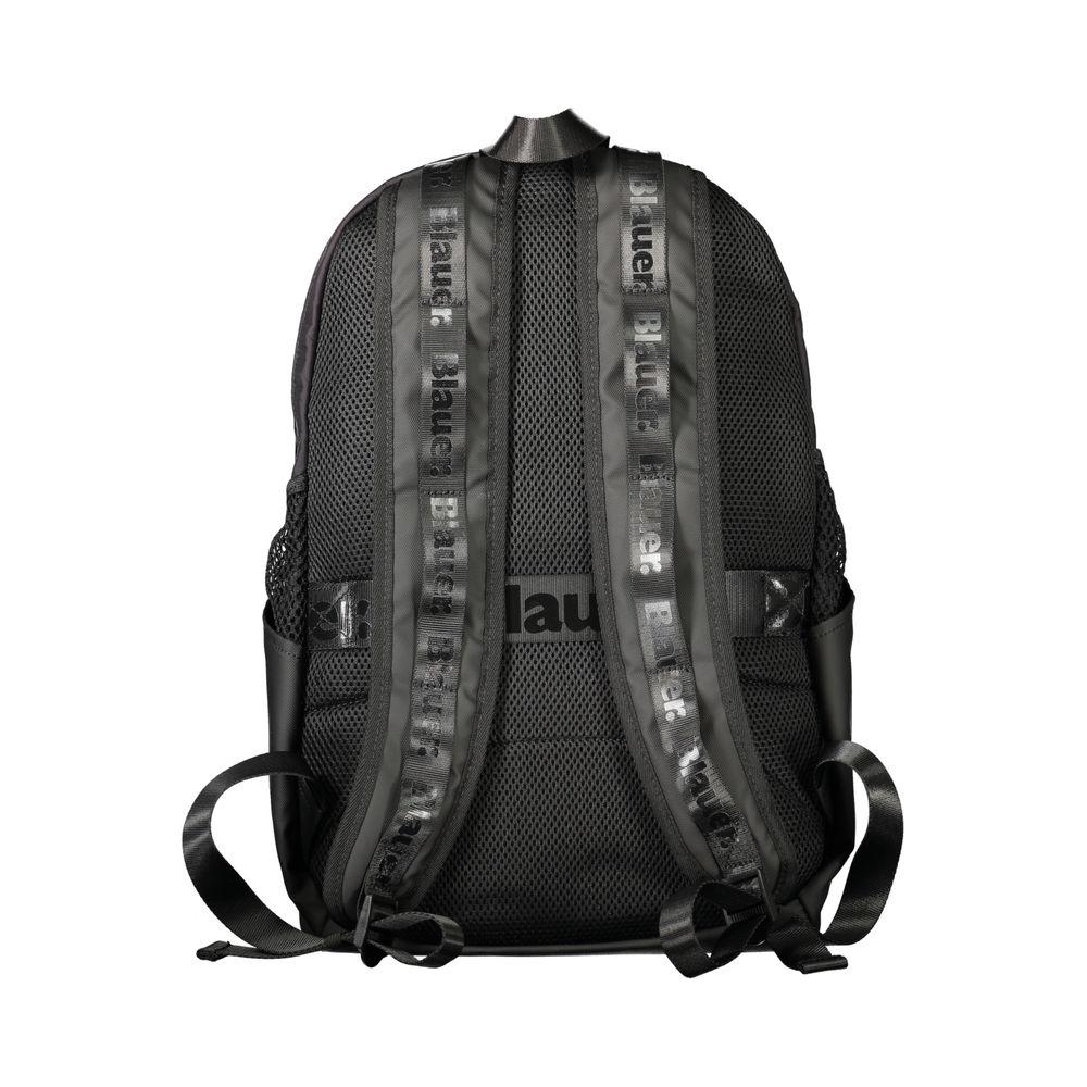 Blauer Black Polyester Men Backpack Blauer Dark Slate Gray