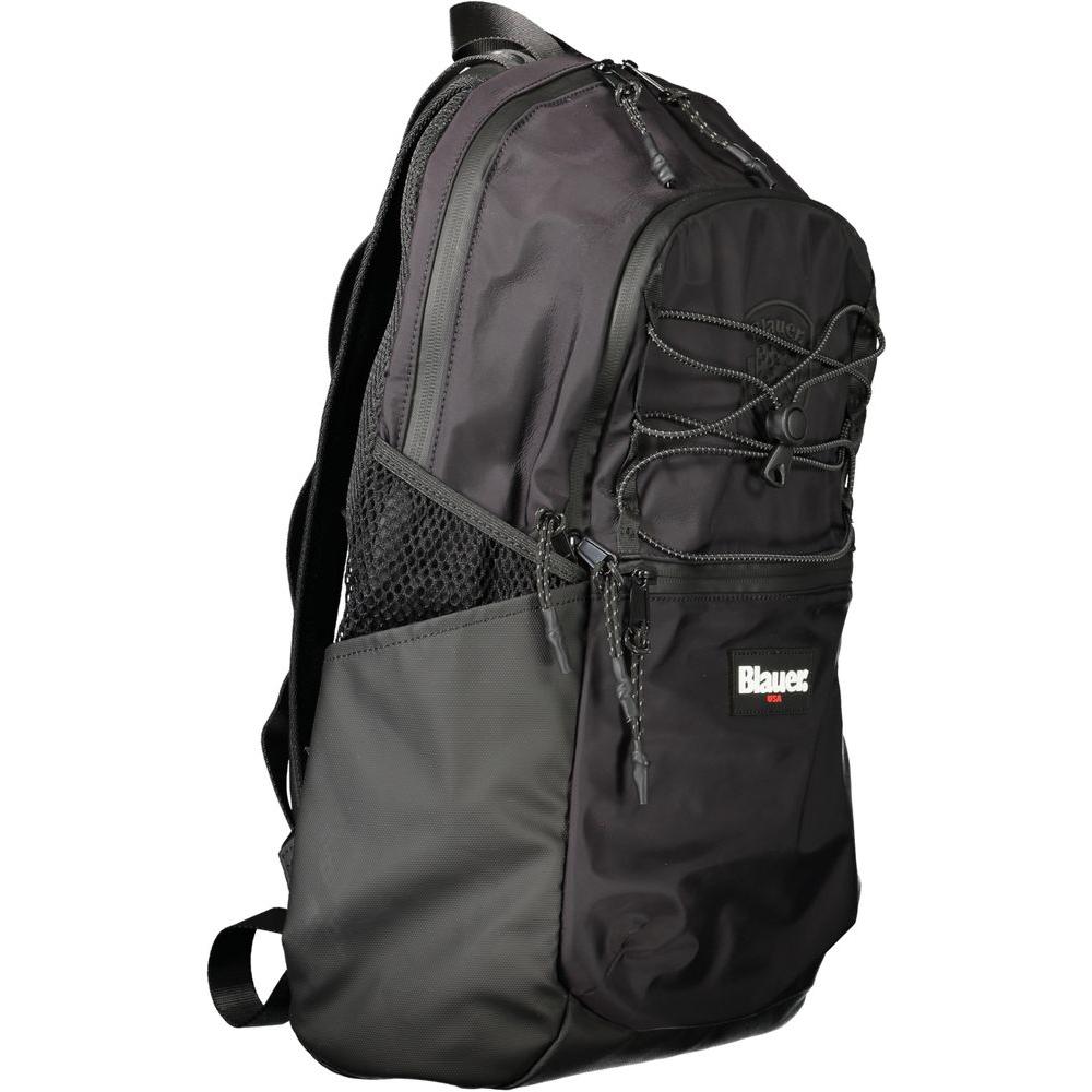 Blauer Black Polyester Men Backpack Blauer Dark Slate Gray