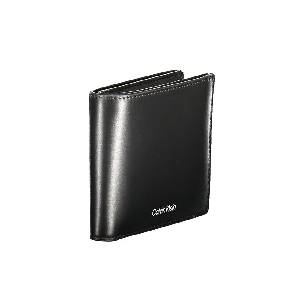 Calvin Klein Black Leather Men Wallet Calvin Klein Dark Slate Gray