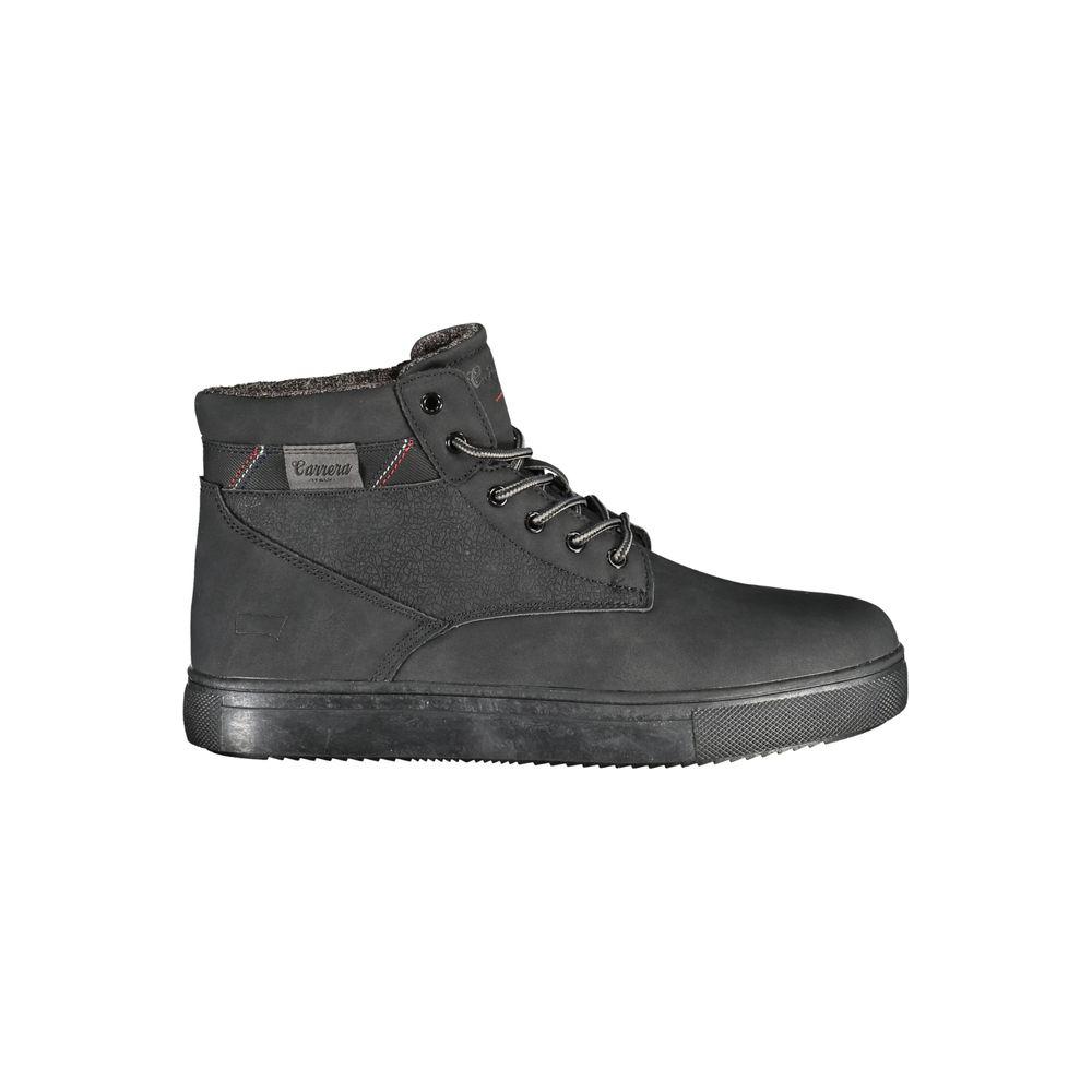 Carrera Chic Black Lace-up Boots with Contrast Details Carrera Dark Slate Gray