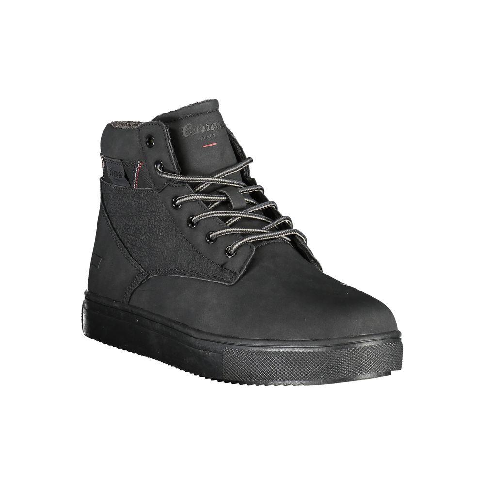Carrera Chic Black Lace-up Boots with Contrast Details Carrera Dark Slate Gray