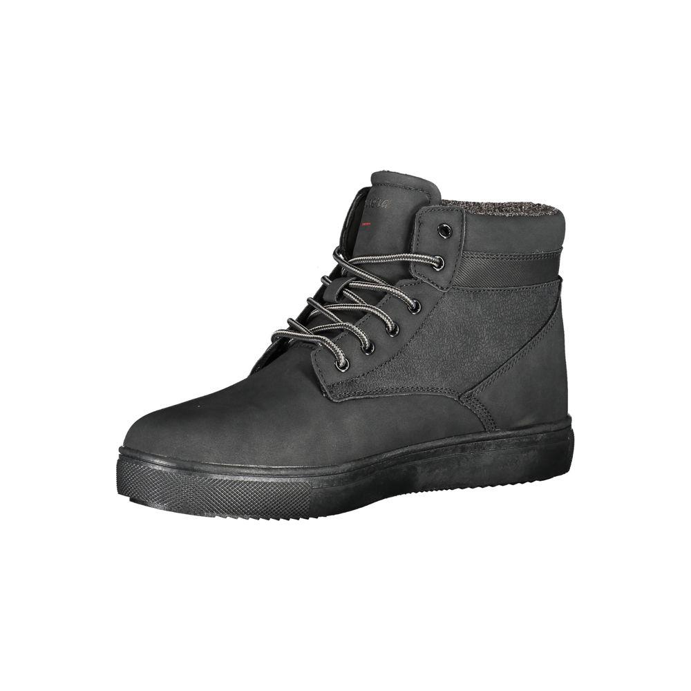 Carrera Chic Black Lace-up Boots with Contrast Details Carrera Dark Slate Gray