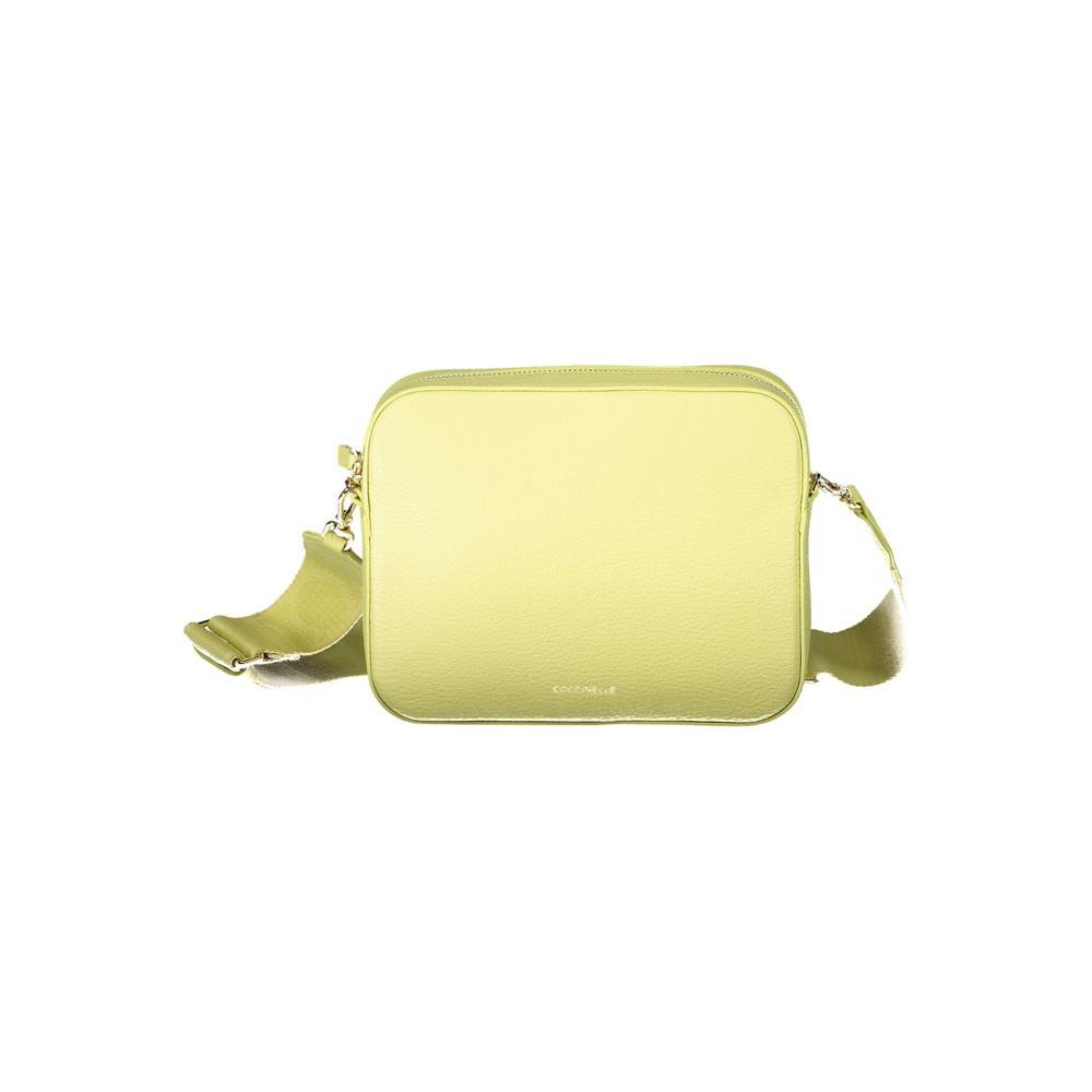 Coccinelle Yellow Leather Handbag Coccinelle Khaki