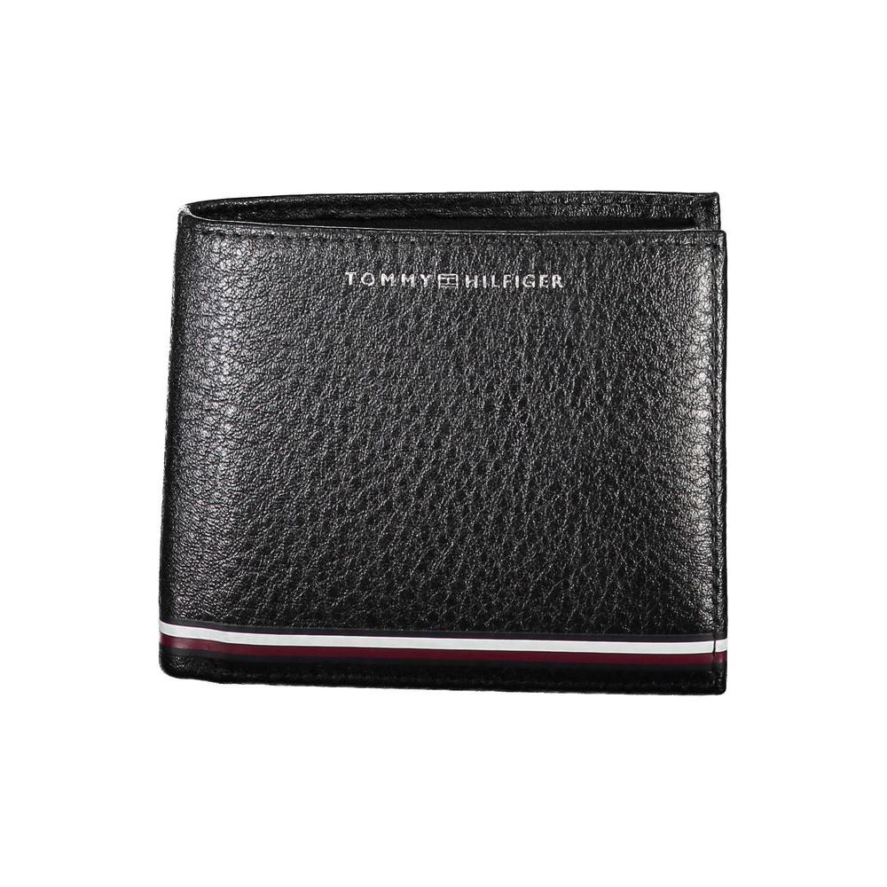 Tommy Hilfiger Black Leather Men Wallet Tommy Hilfiger Dark Slate Gray