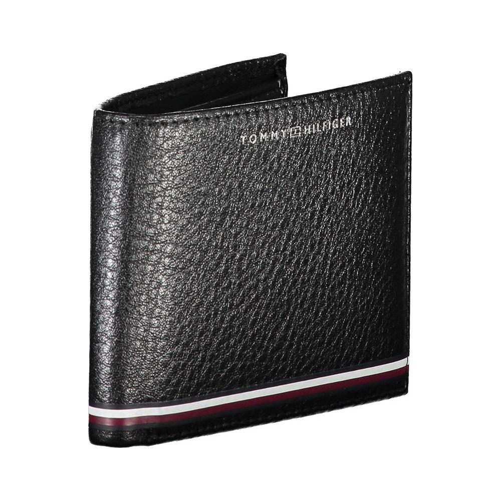 Tommy Hilfiger Black Leather Men Wallet Tommy Hilfiger Dark Slate Gray