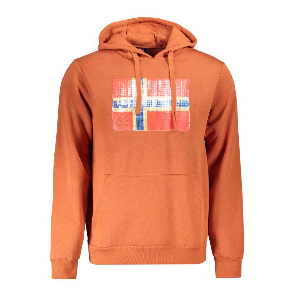 Norway 1963 Brown Cotton Men Sweater Norway 1963 Coral