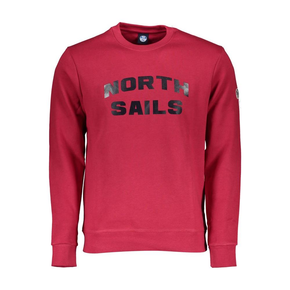 North Sails Red Cotton Men Sweater North Sails Maroon